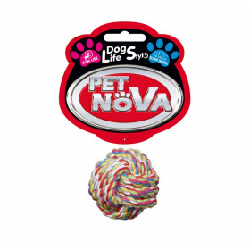 Памучна топка за кучета PET NOVA спомагаща почистването на зъбките 5 см.
